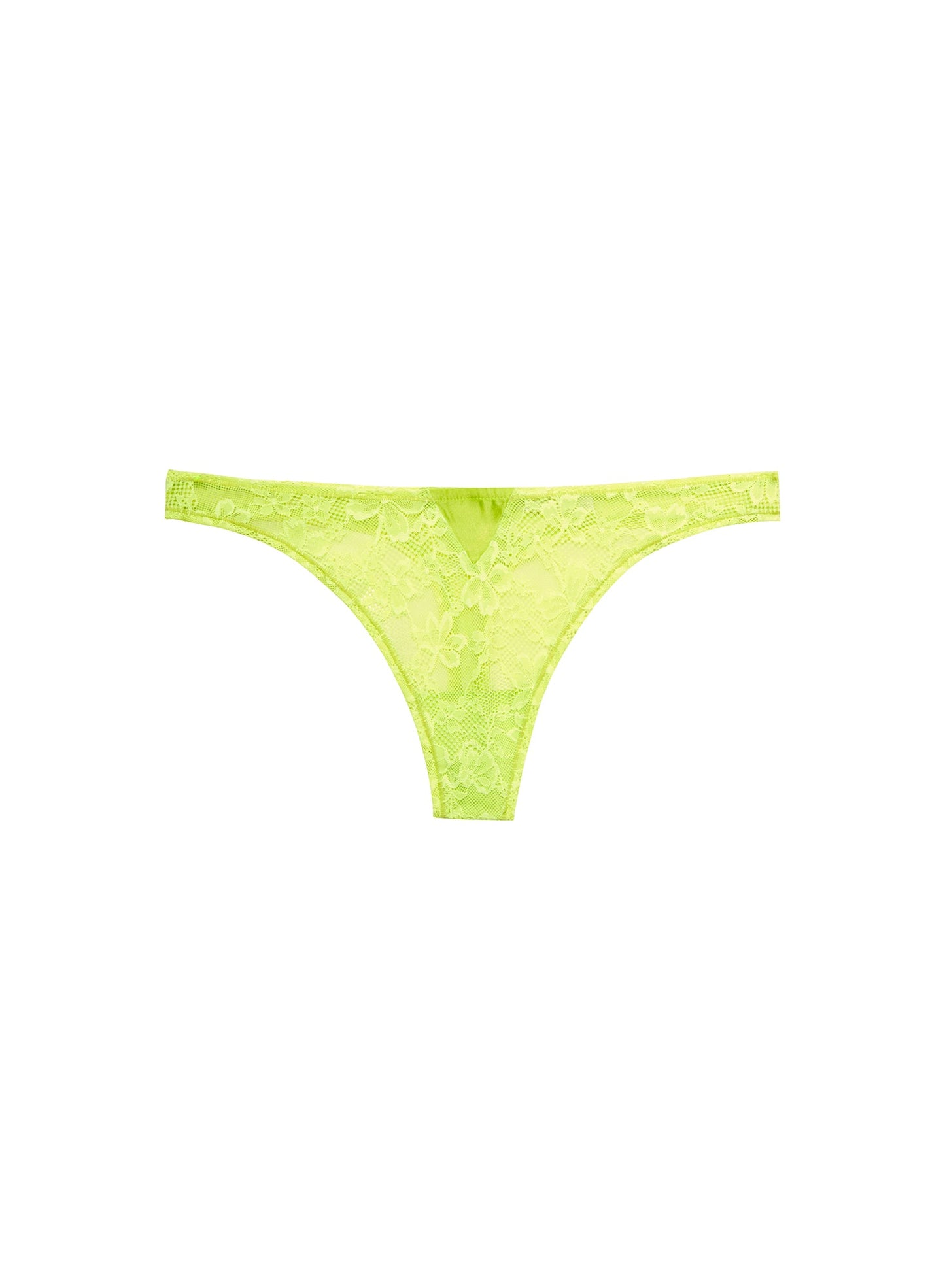 Lace Thong Neon Yellow