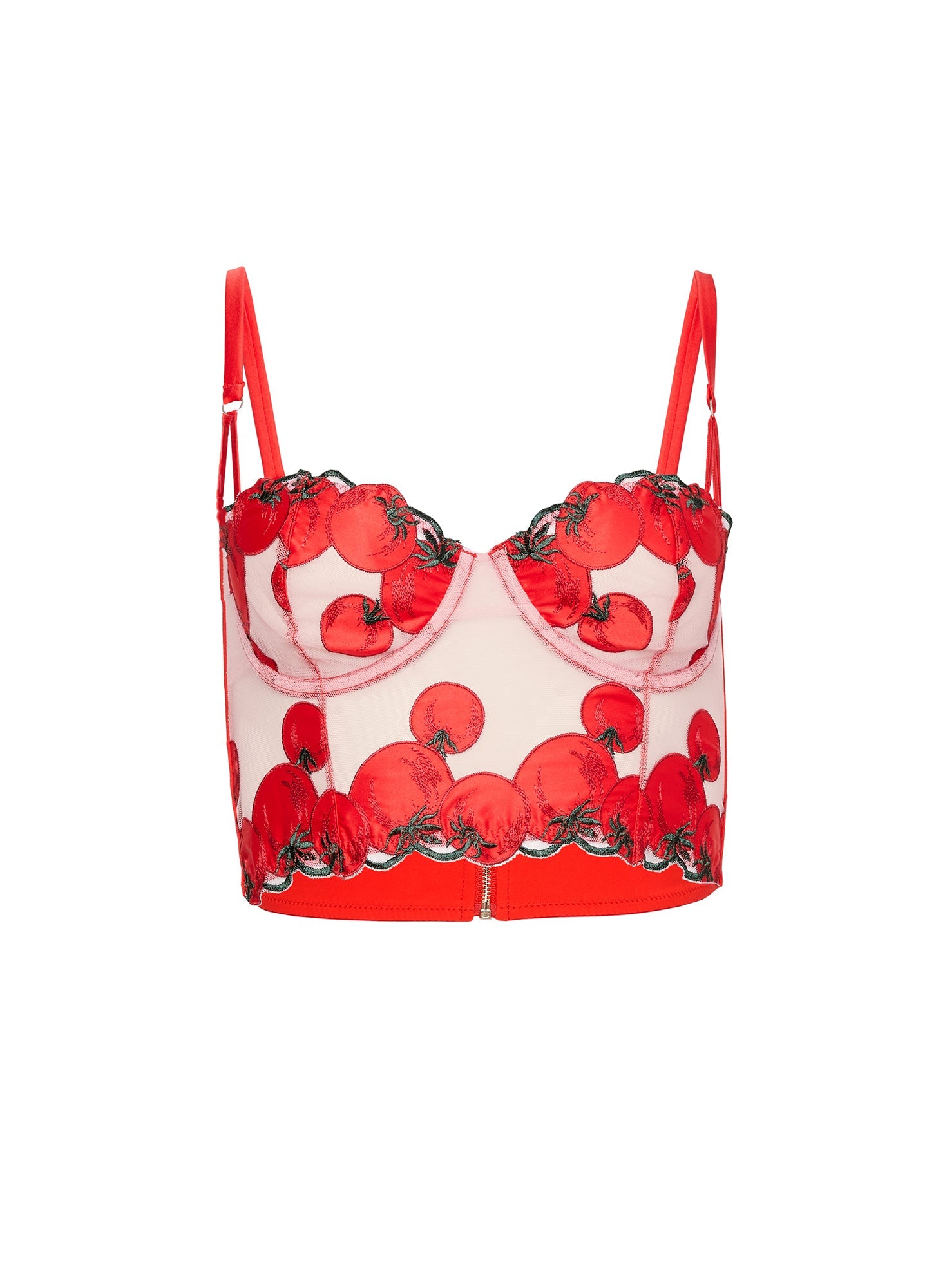 Pomodoro Embroidered Bustier