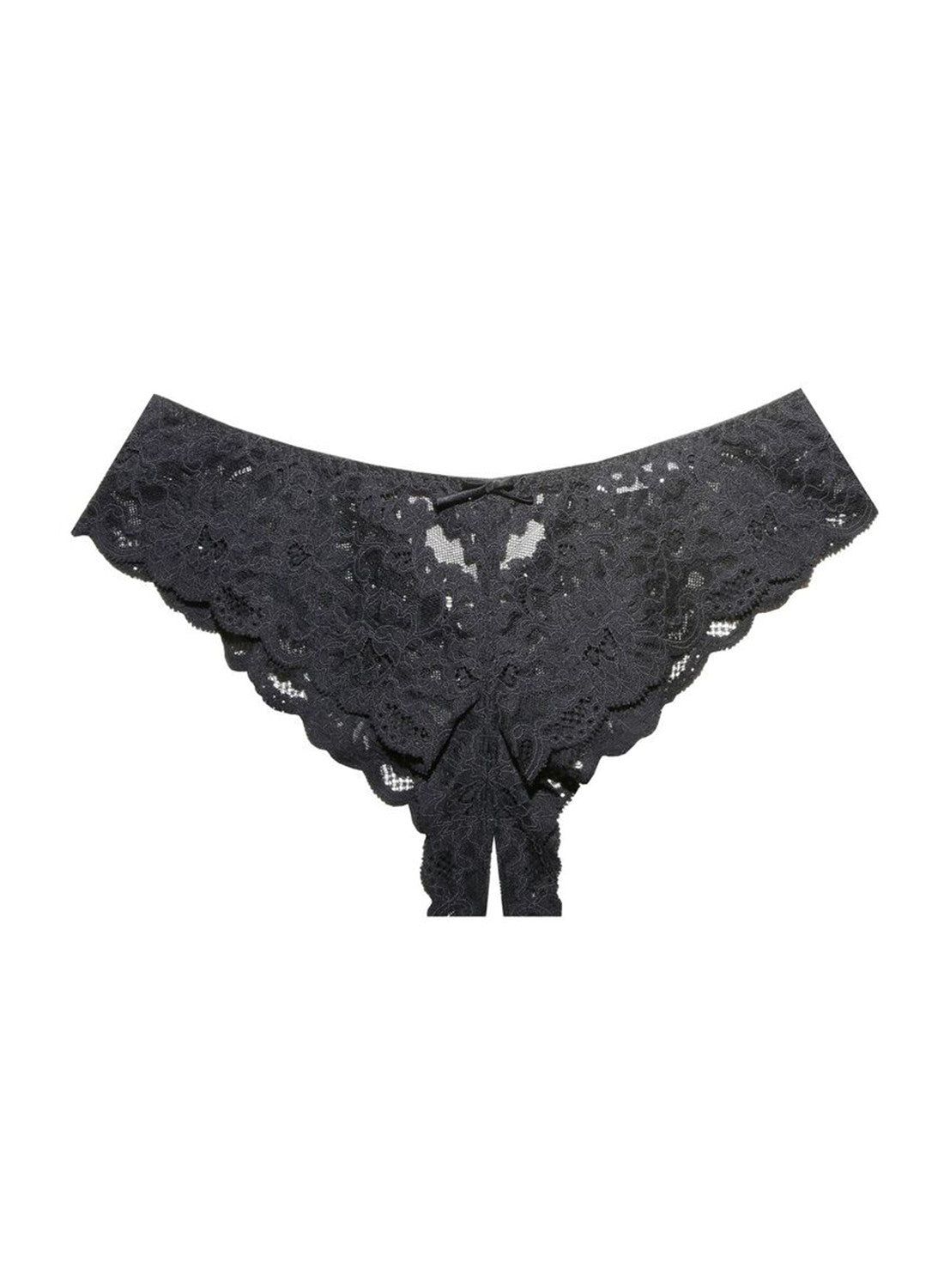 Charlotte Crotchless Black Lace Panty