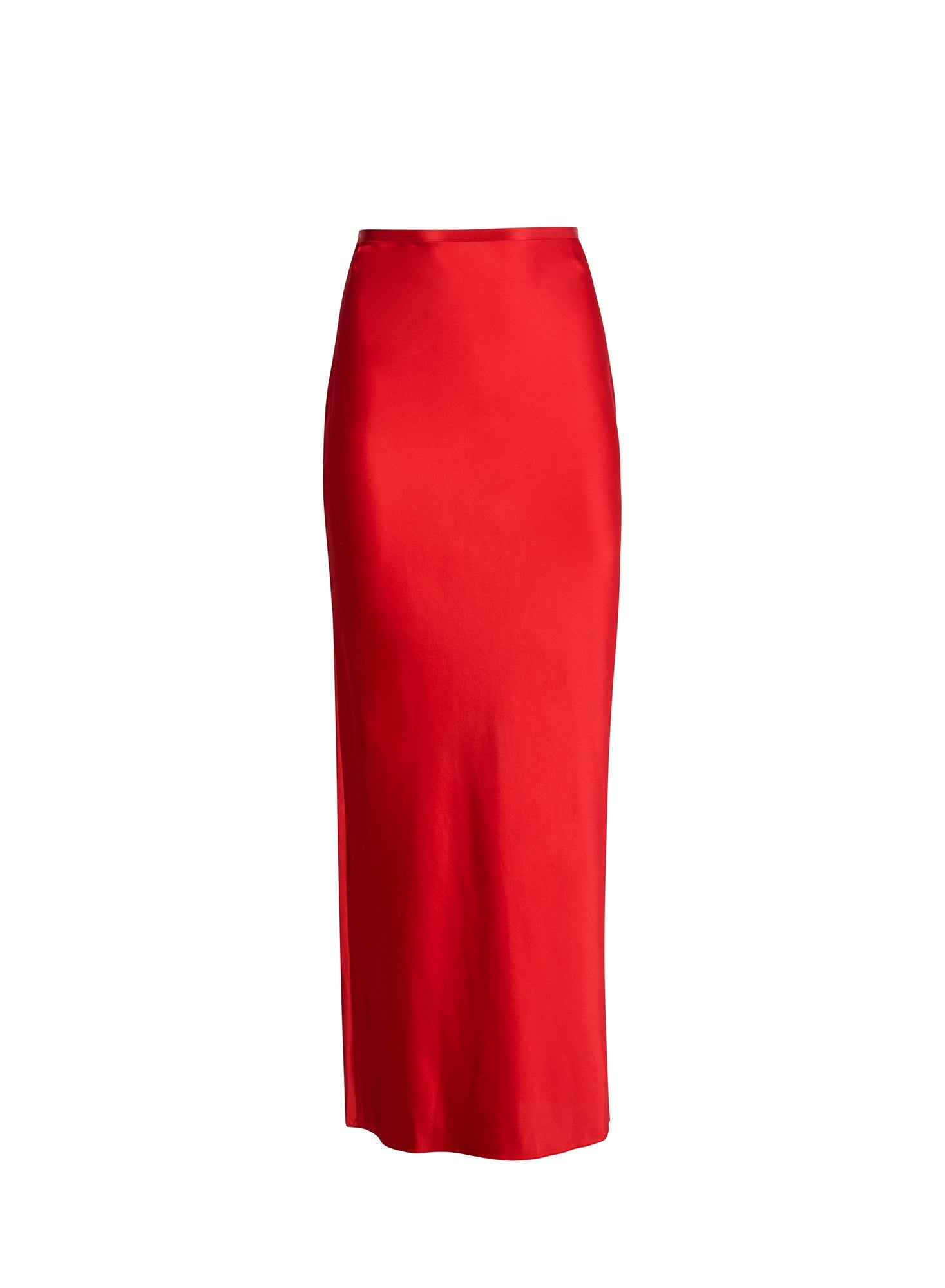 Rouge Silk Bias Cut Skirt