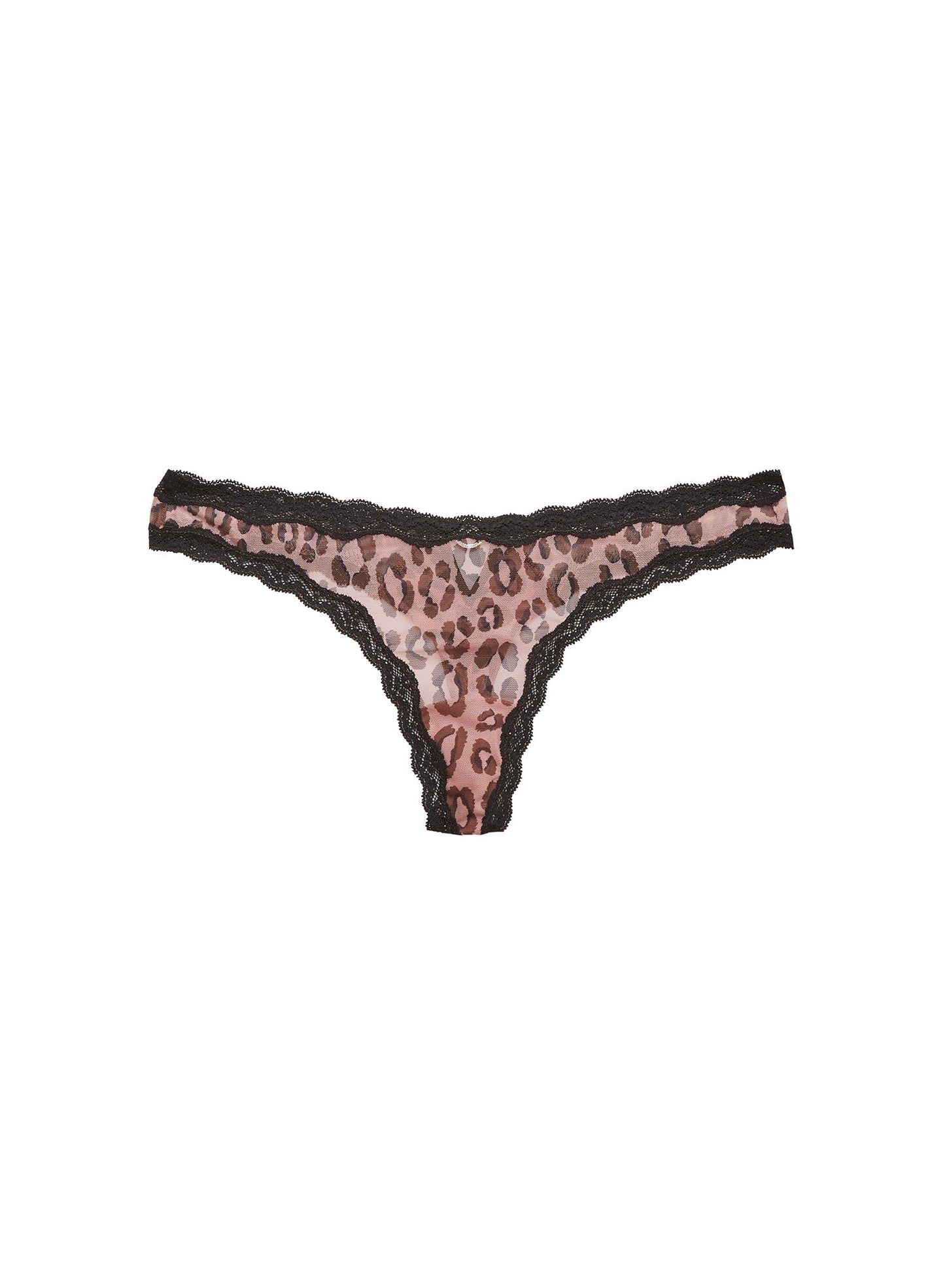 Sheer Leopard Tulle Thong