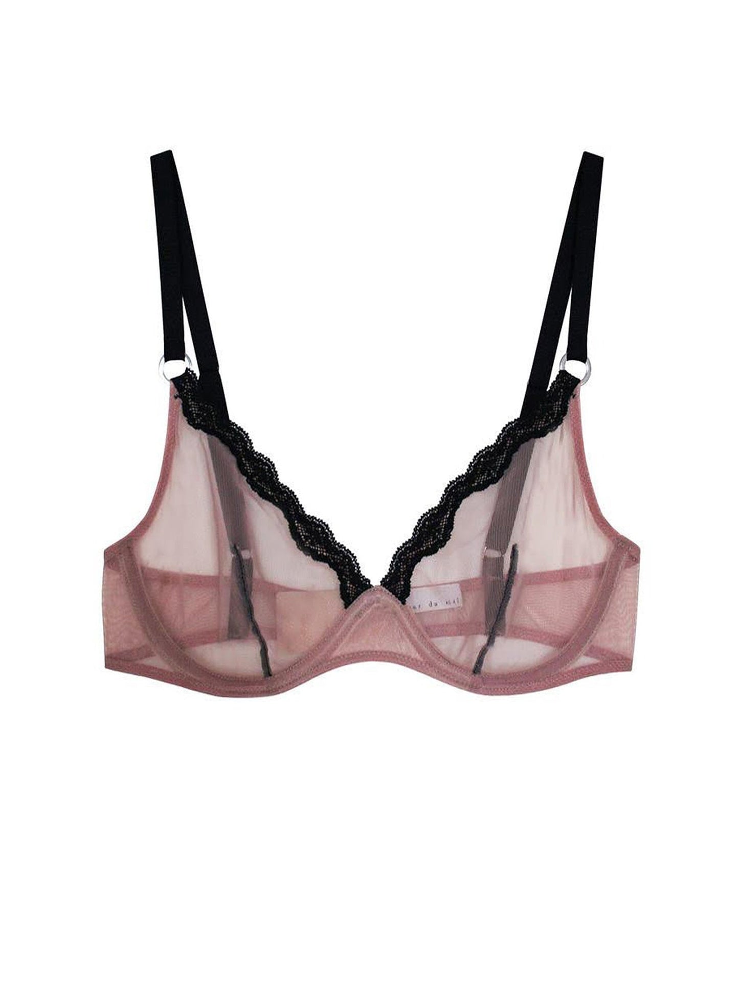 Sheer Tulle Demi Bra Petal