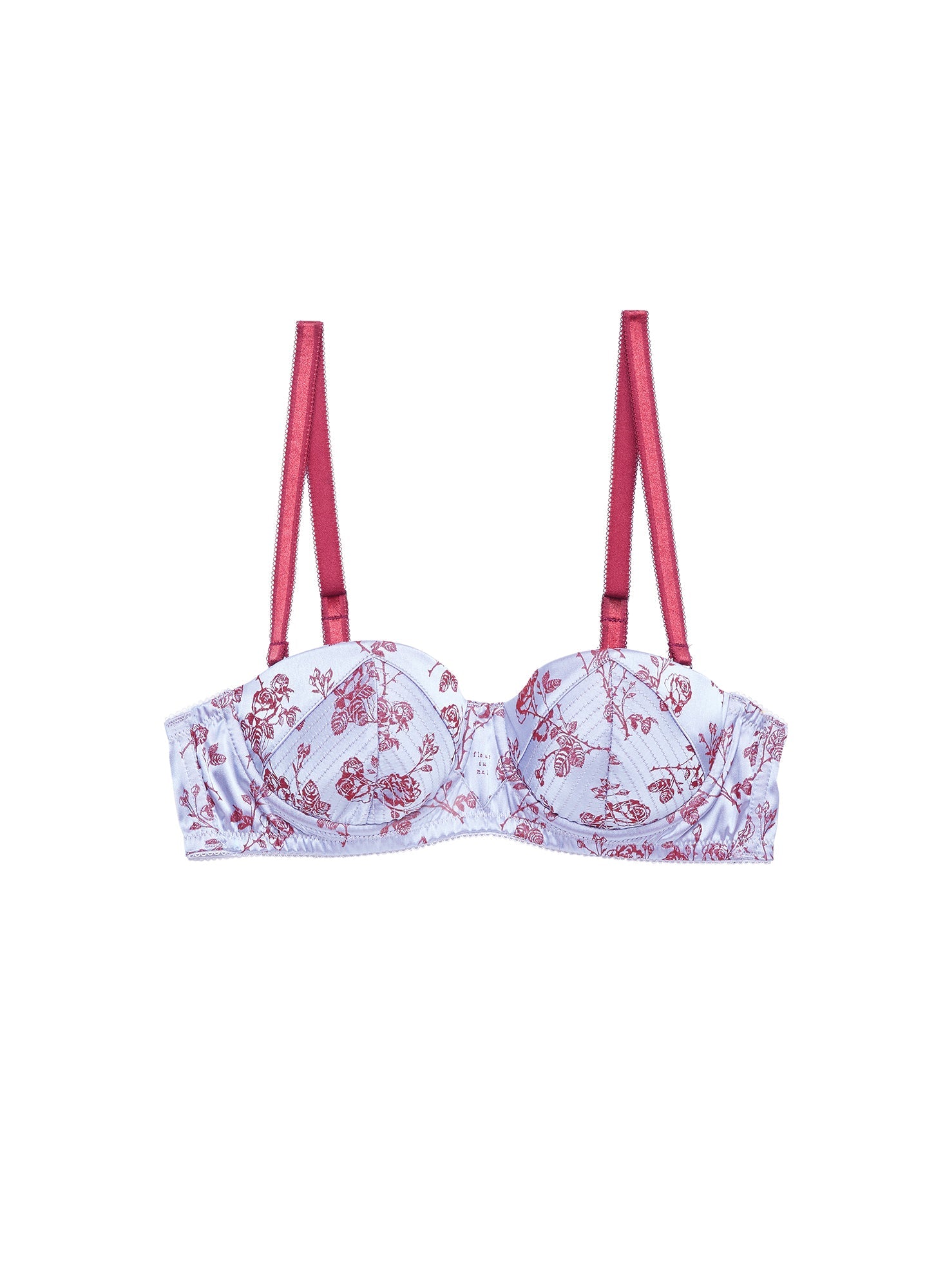 Rose Jacquard Top Stitch Balconette Bra