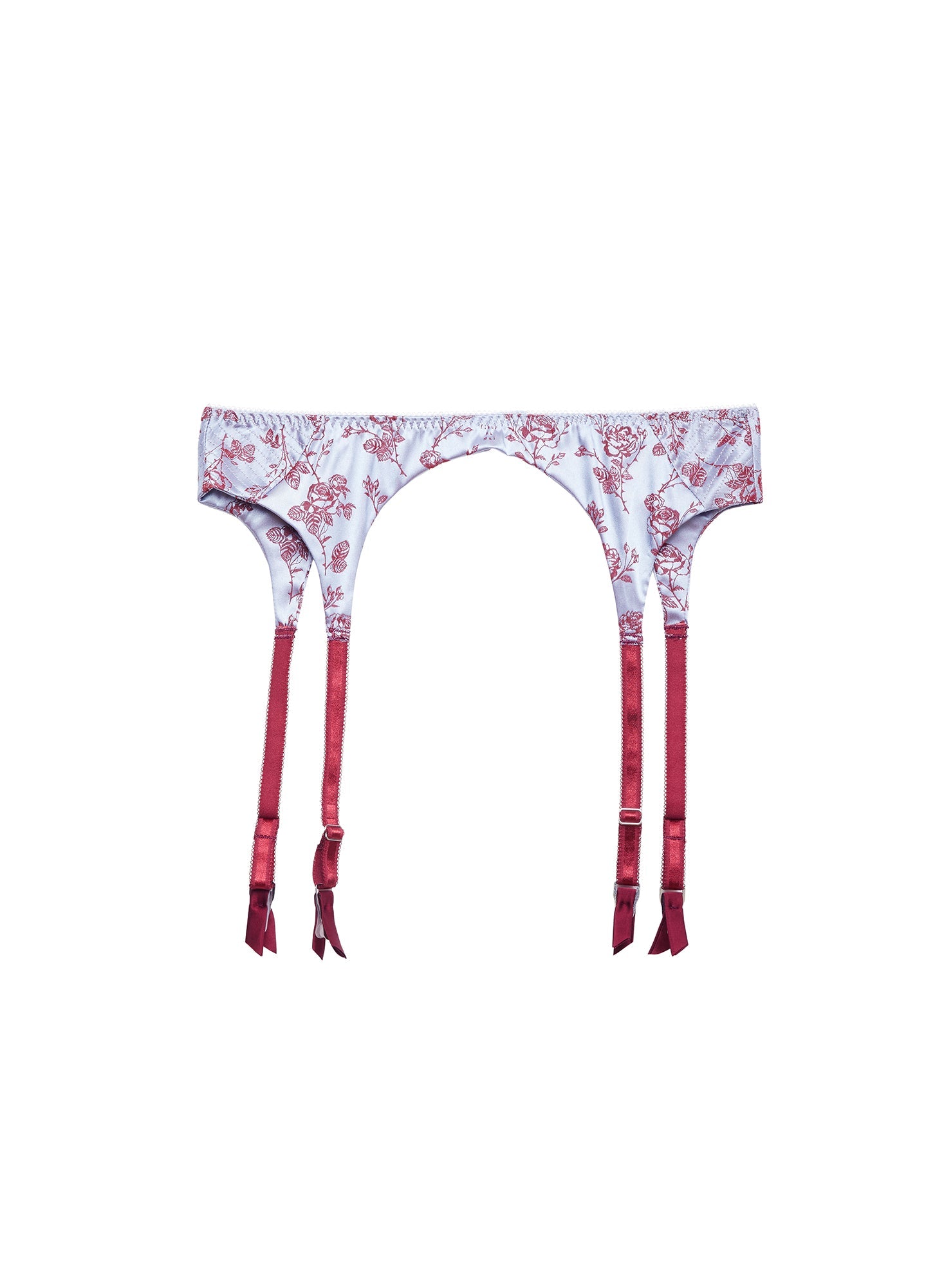 Rose Jacquard Garter Belt