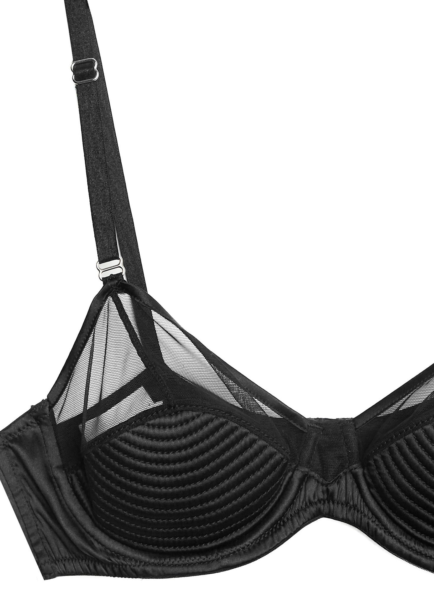 Top Stitch Bebe Bra Black