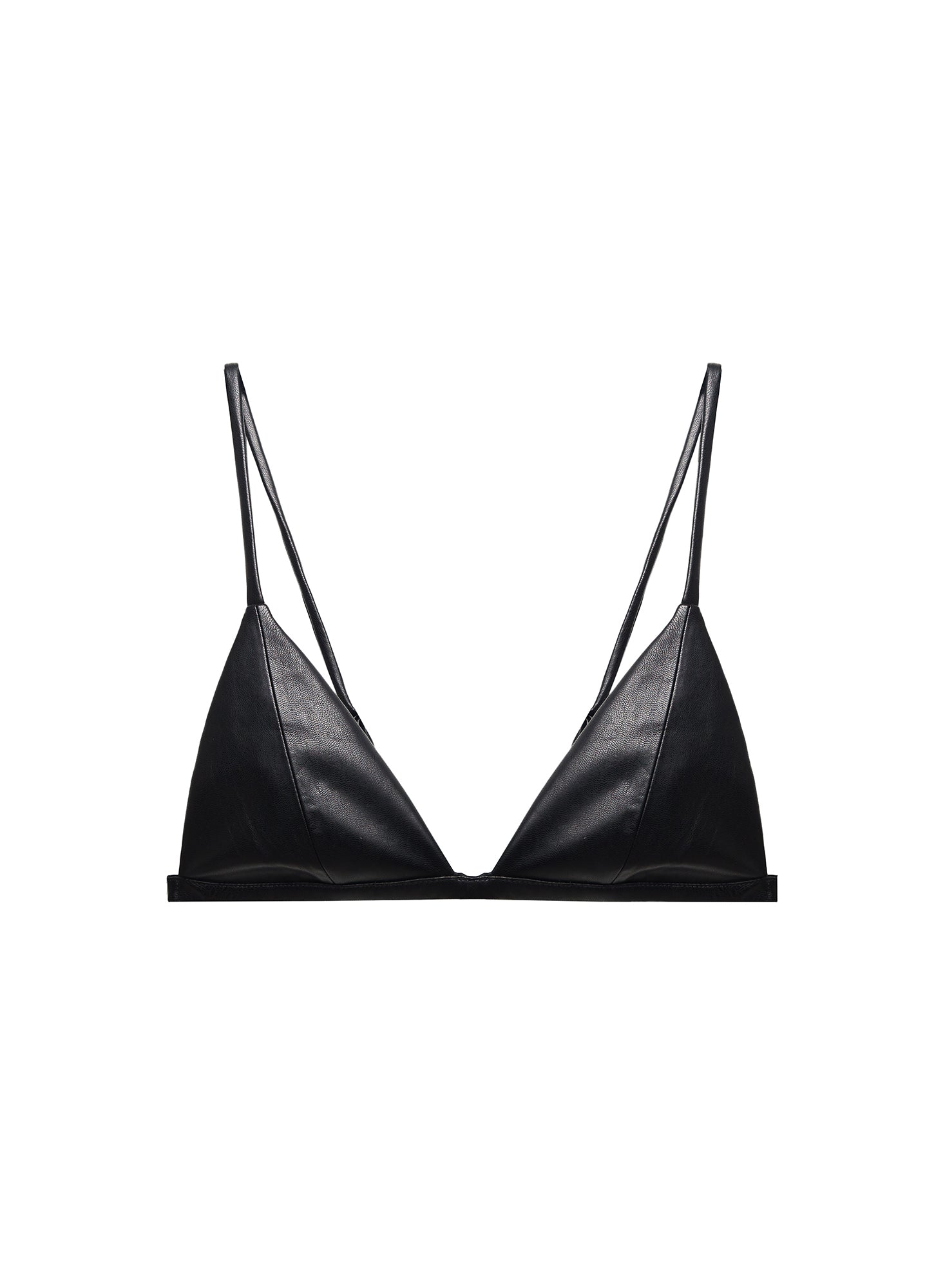 Vegan Leather Triangle Bra