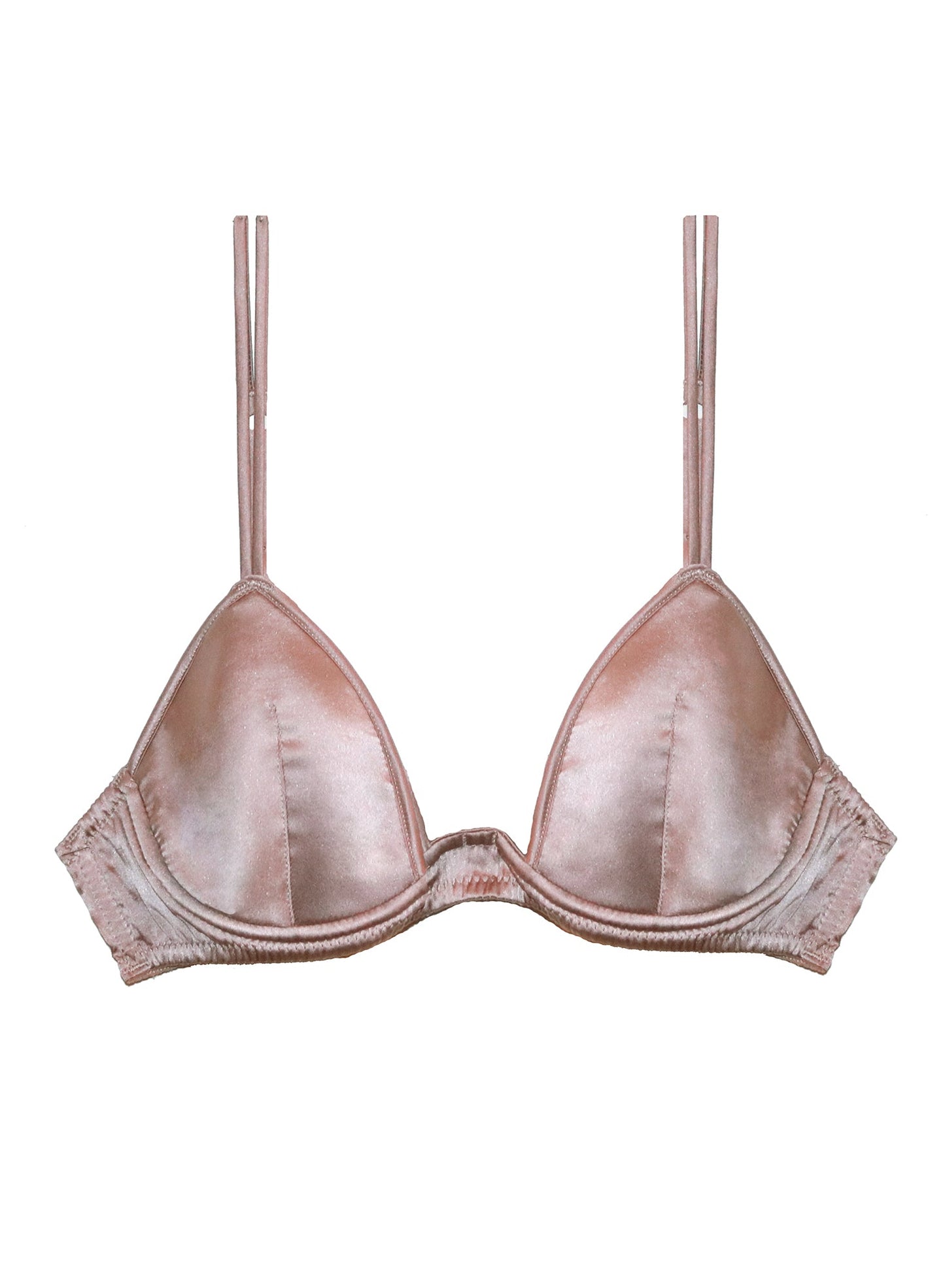 Luxe Plunge Bra Tan 97% Silk